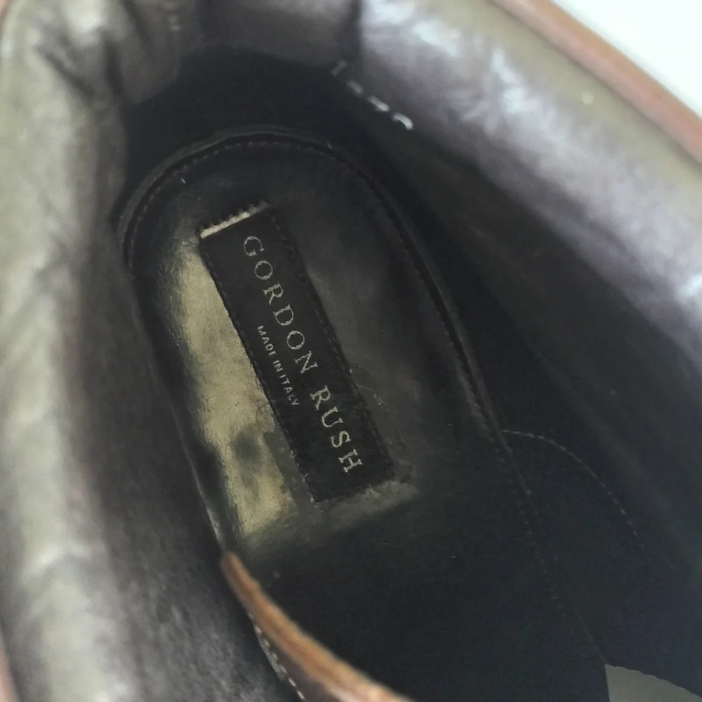 GORDON RUSH Dark Brown Leather Chukka w/ Rubber Sole EU 45/US12